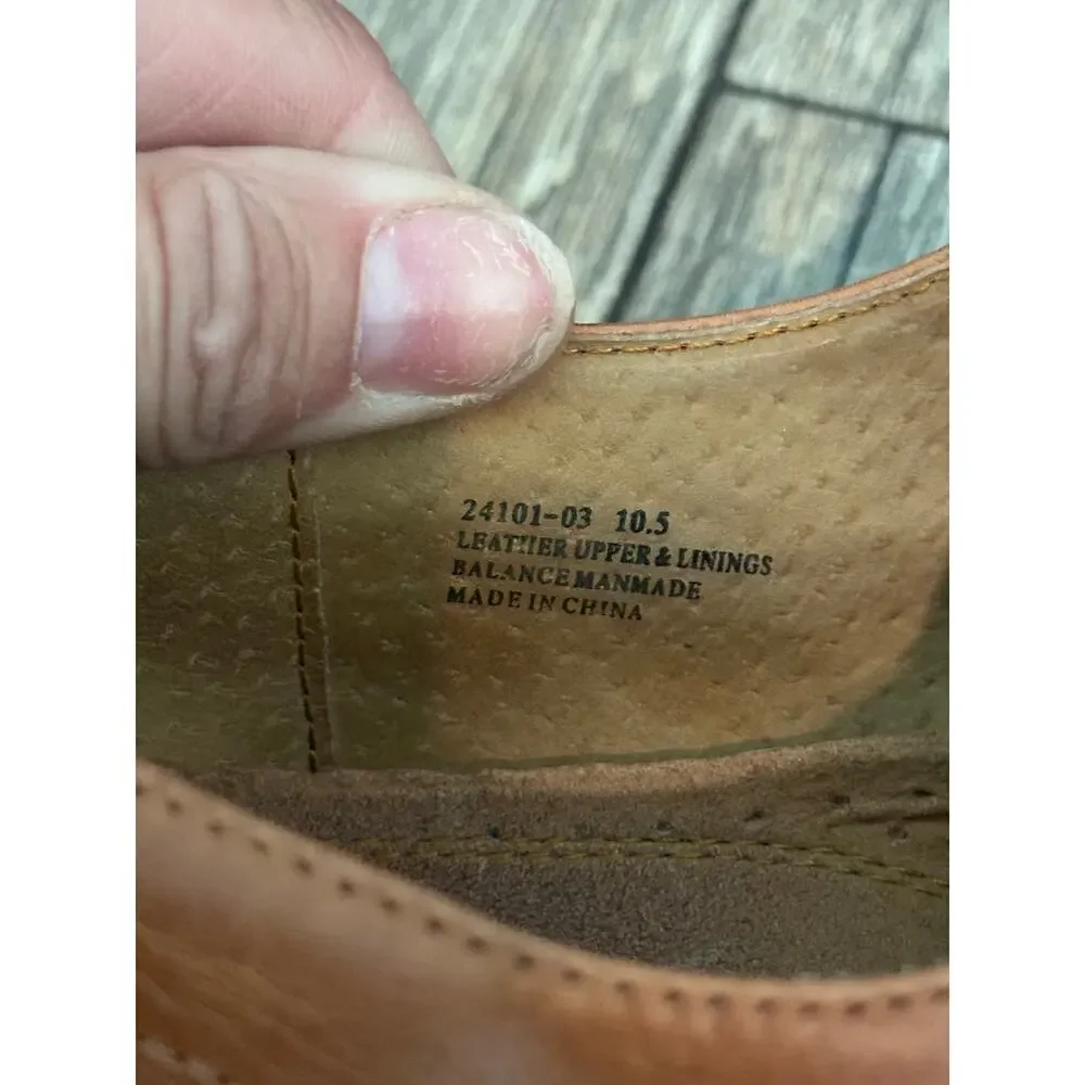 Stacy Adams Men's Brown Leather Bicycle Square Toe Oxford Shoes Size 10.5